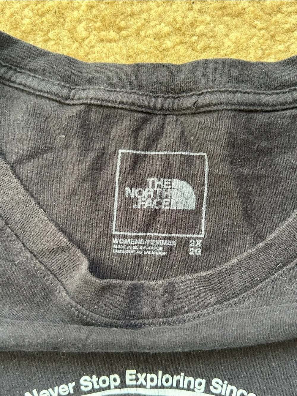 The North Face Women’s 2X Black Graphic Logo T-Shirt Short Sleeve Tee - Picture 4 of 4